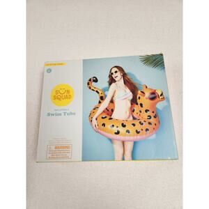 Sun Squad- Inflatable Giant Orange Sunglass Wearing Leppard Pool Float